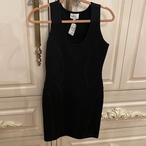 MILLY SIZE MEDIUM BLACK BODYCON DRESS